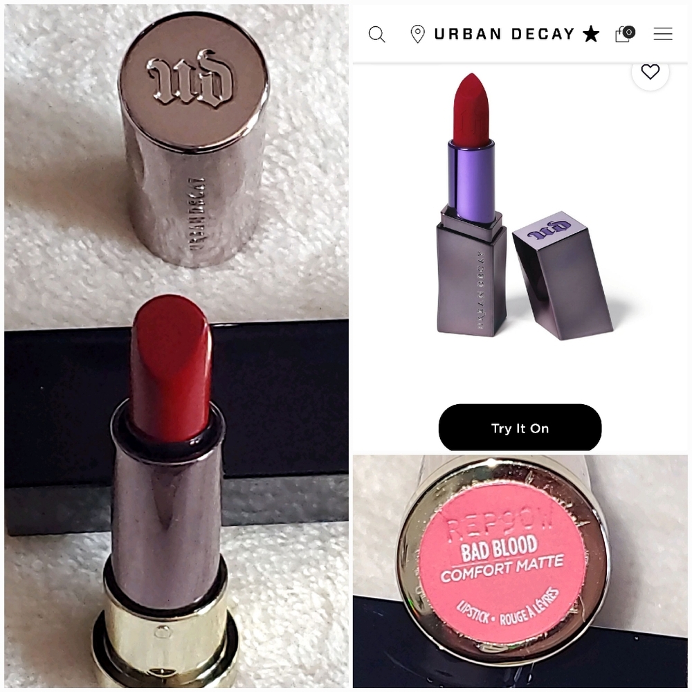 NEW - Urban Decay Vice Comfort Matte Lipstick - Bad Blood - Mini Travel Sized